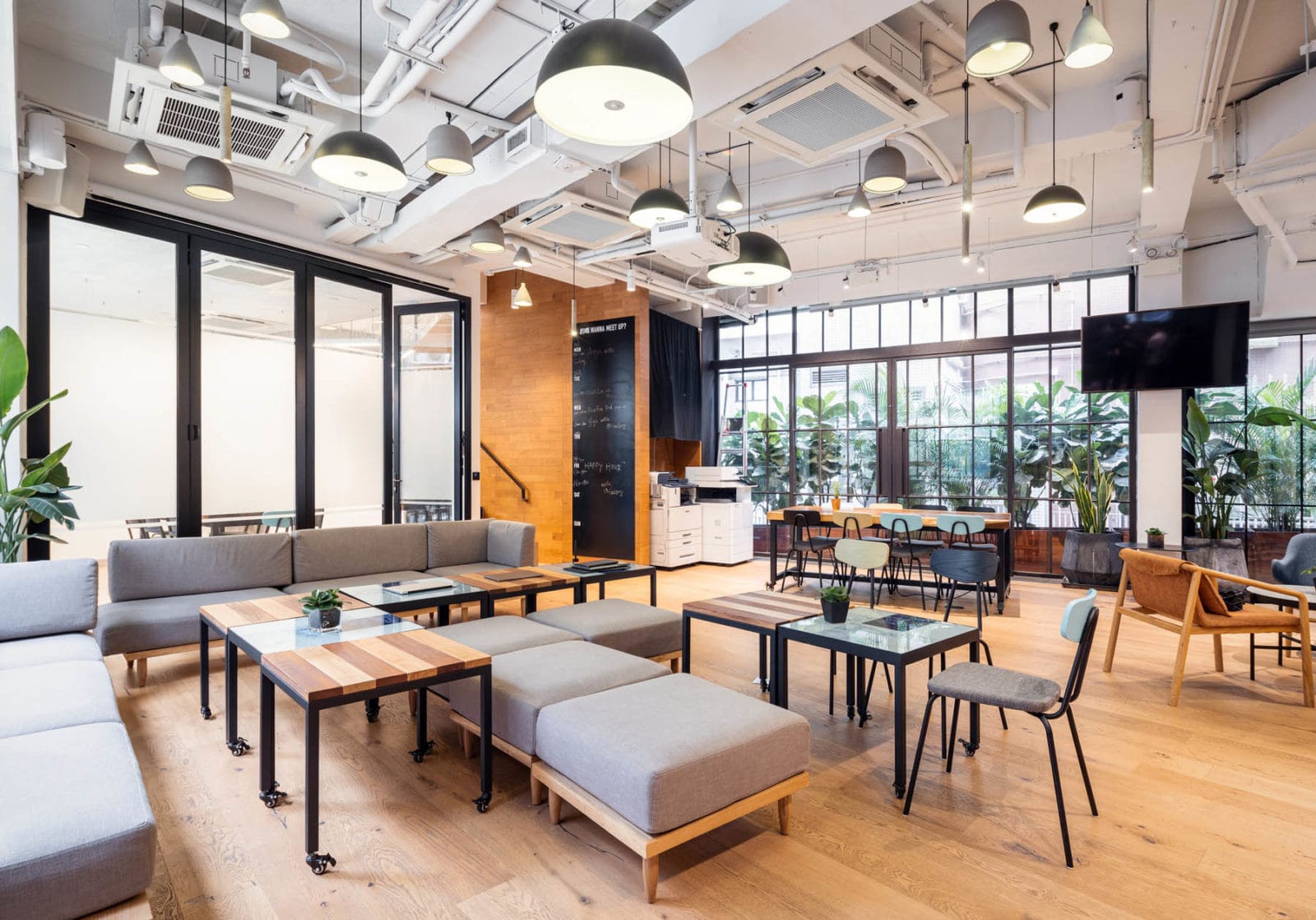 Connected modern office workspace